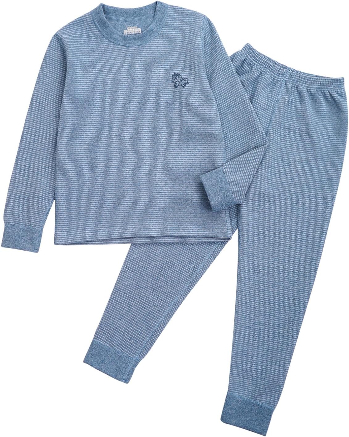 iiniim Kids Boys Cotton Warm Thermal Underwear Set Base Layer Long Stretch Johns Top Bottom Set for Cold Winter