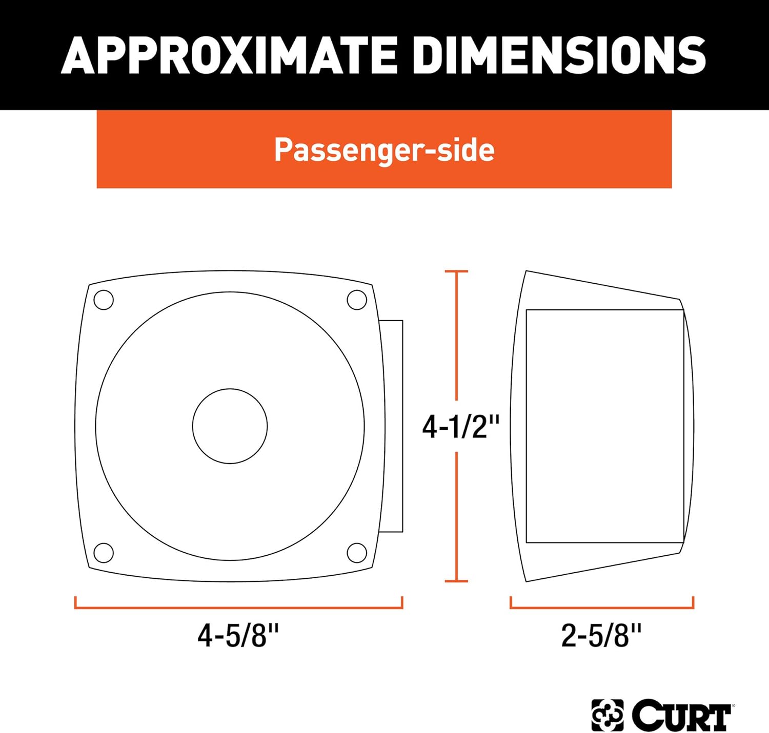 CURT 53440 Passenger-Side Combination Replacement Trailer Light, Stop Tail Turn : Automotive