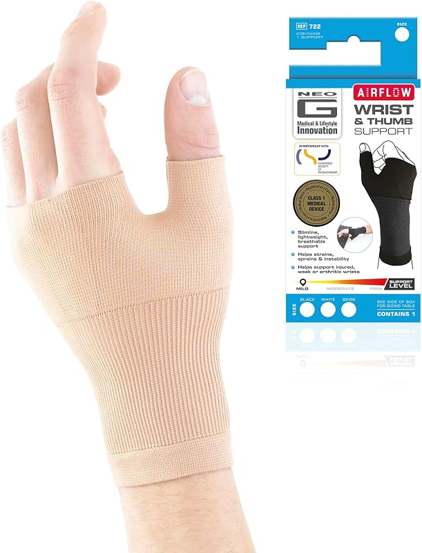 Neo-G Soporte para muñeca y pulgar para artritis, dolor en las articulaciones, tendinitis, esguince - Muñequera Soporte de mano de compresión para muñeca - M - Beige
