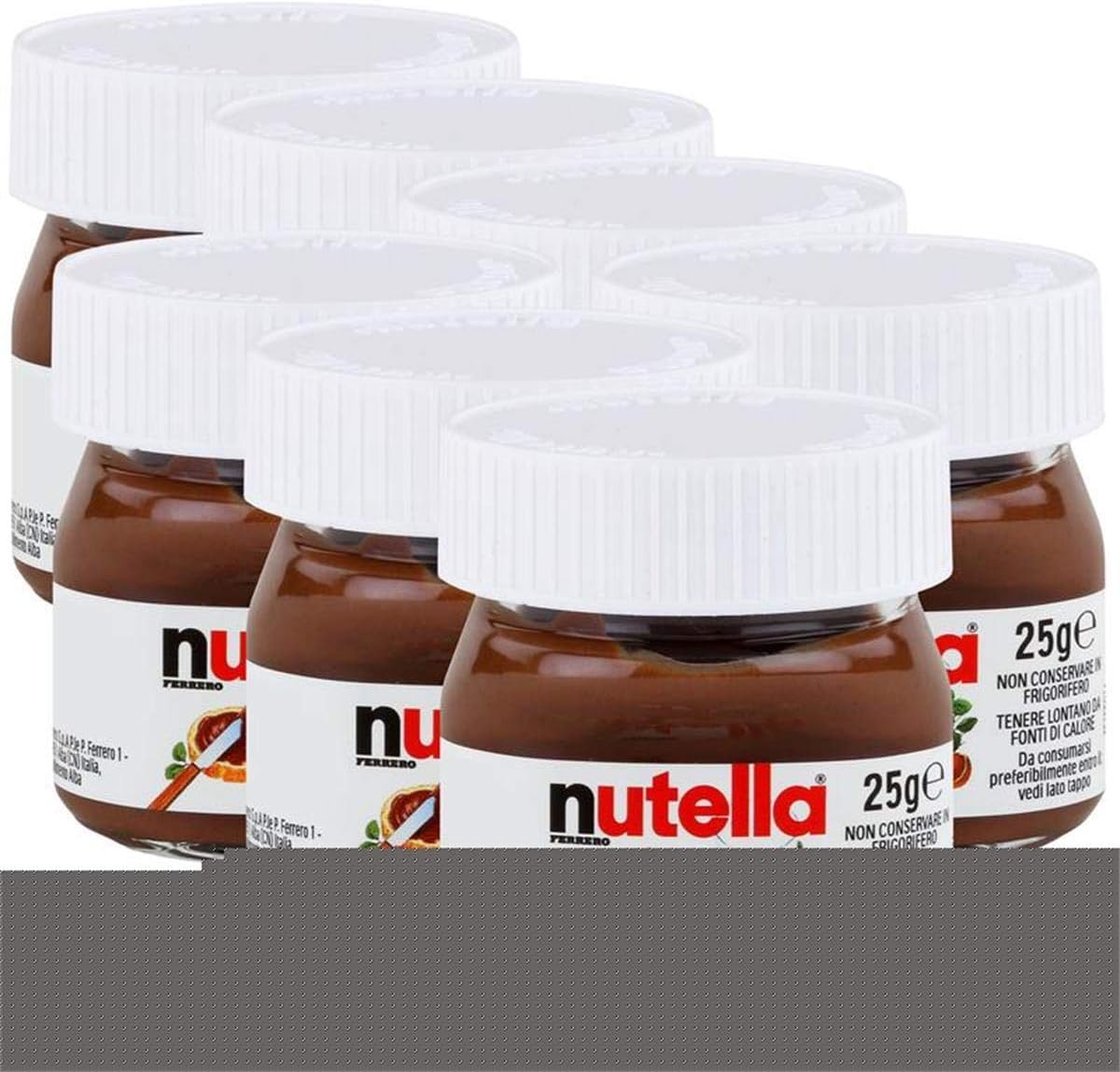 Ferrero Nutella World Lot De 7 Pots En Verre Chocolat 25 G Amazon Fr Epicerie