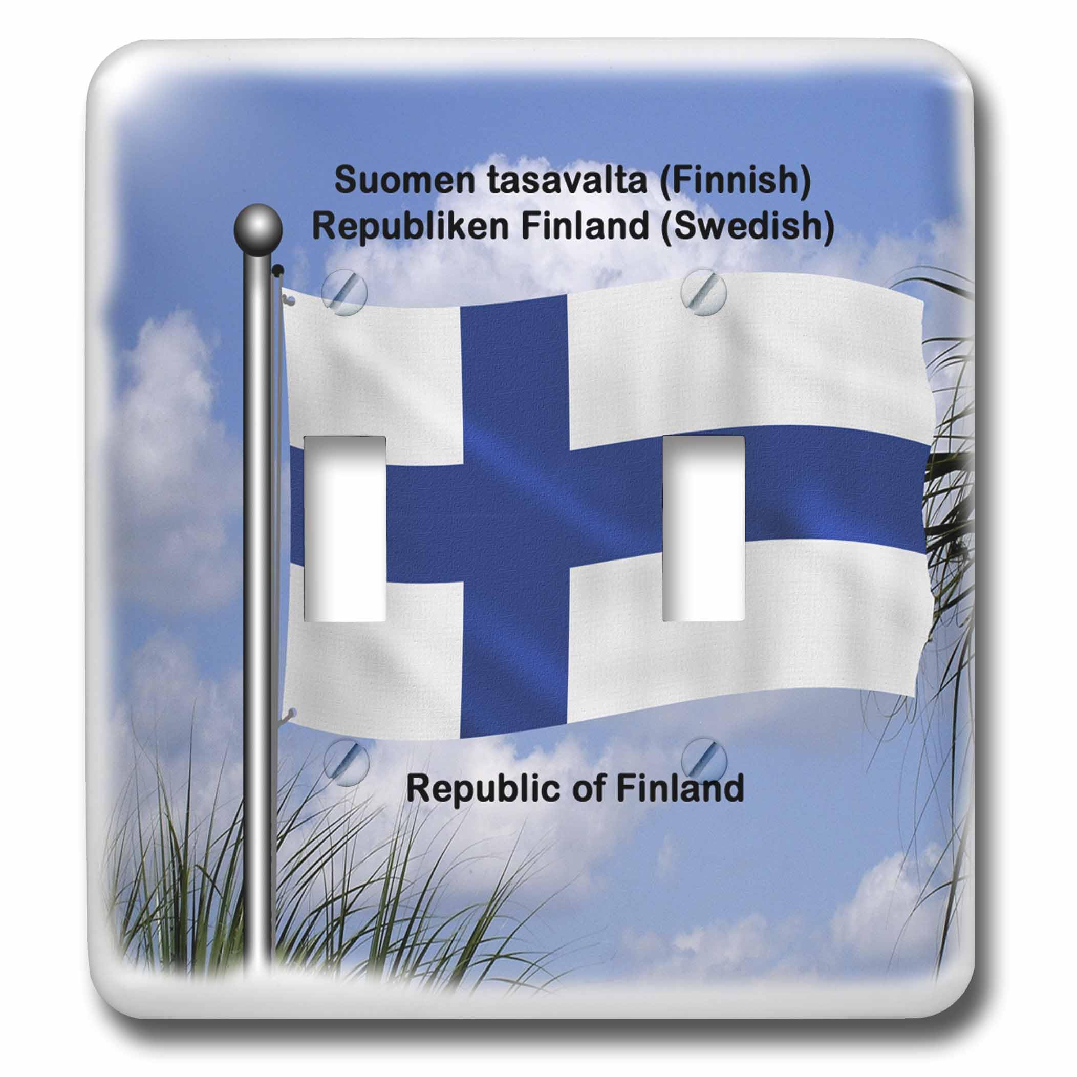 Interruptor doble para sustituir tapas desgastadas con diseño trilingüe de Finlandia