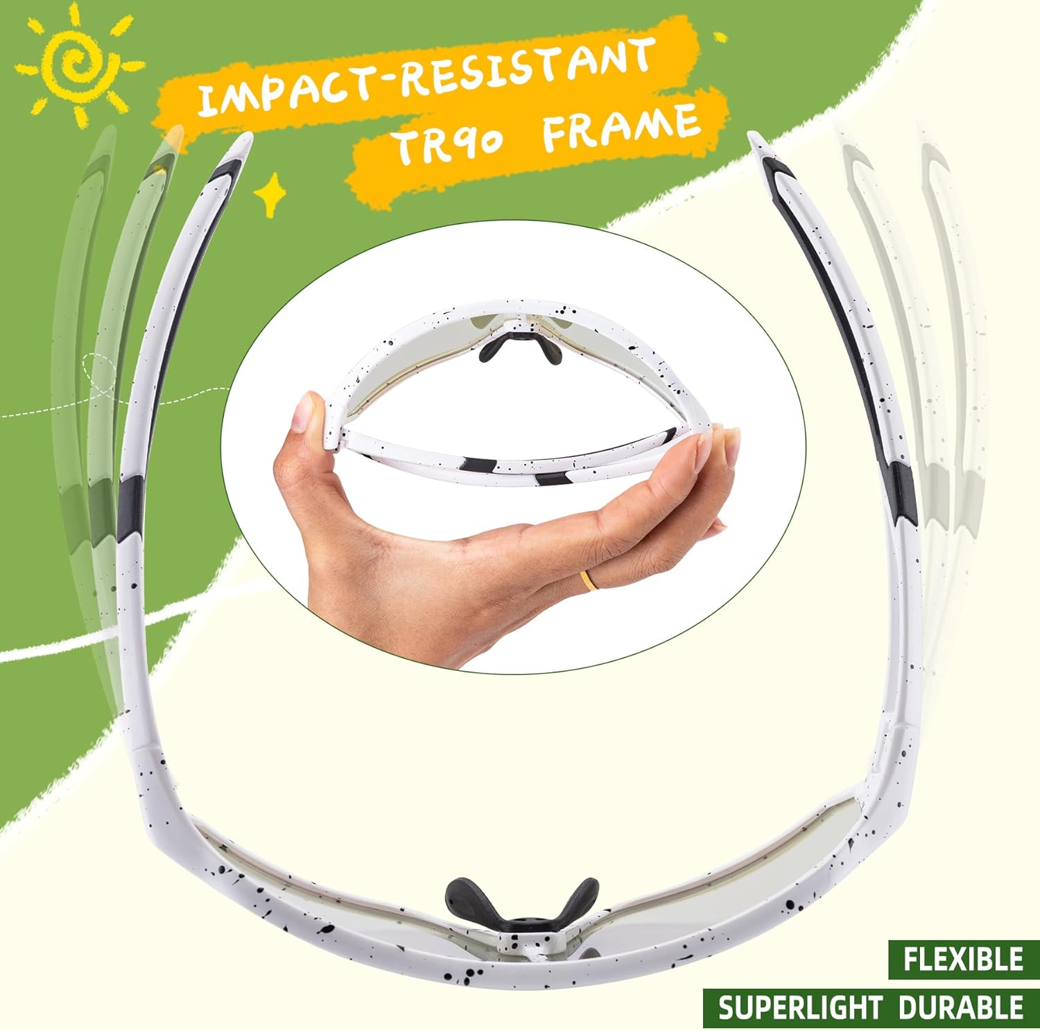 ROCKBROS Photochromic Sports Kids Sunglasses For Boys Girls Children Youth MTB Biking Sunglasses for Kids Ages 8 to 14 - Image 3