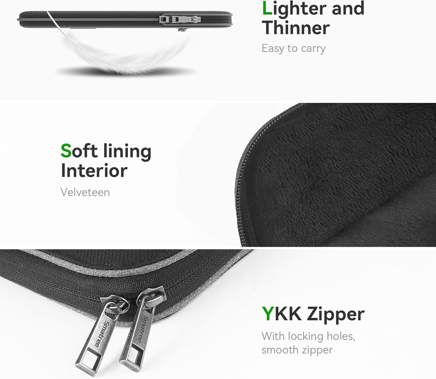 Smatree SlimPro Laptop Sleeve Case for 14 inch DELL Pro 14 Premium PA14250, DELL Laptop Case with Swift-Access Accessory Pocket, Patented Super-Corner Design (S411) - Image 7