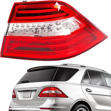 LED Type Outer Tail Light Lamp Assembly Compatible with Mercedes Benz ML350 ML550 W166 2012 2013 2014 2015 Rear Tail lamp Bake Lamp 1669063401 MB2805107Right Passenger side