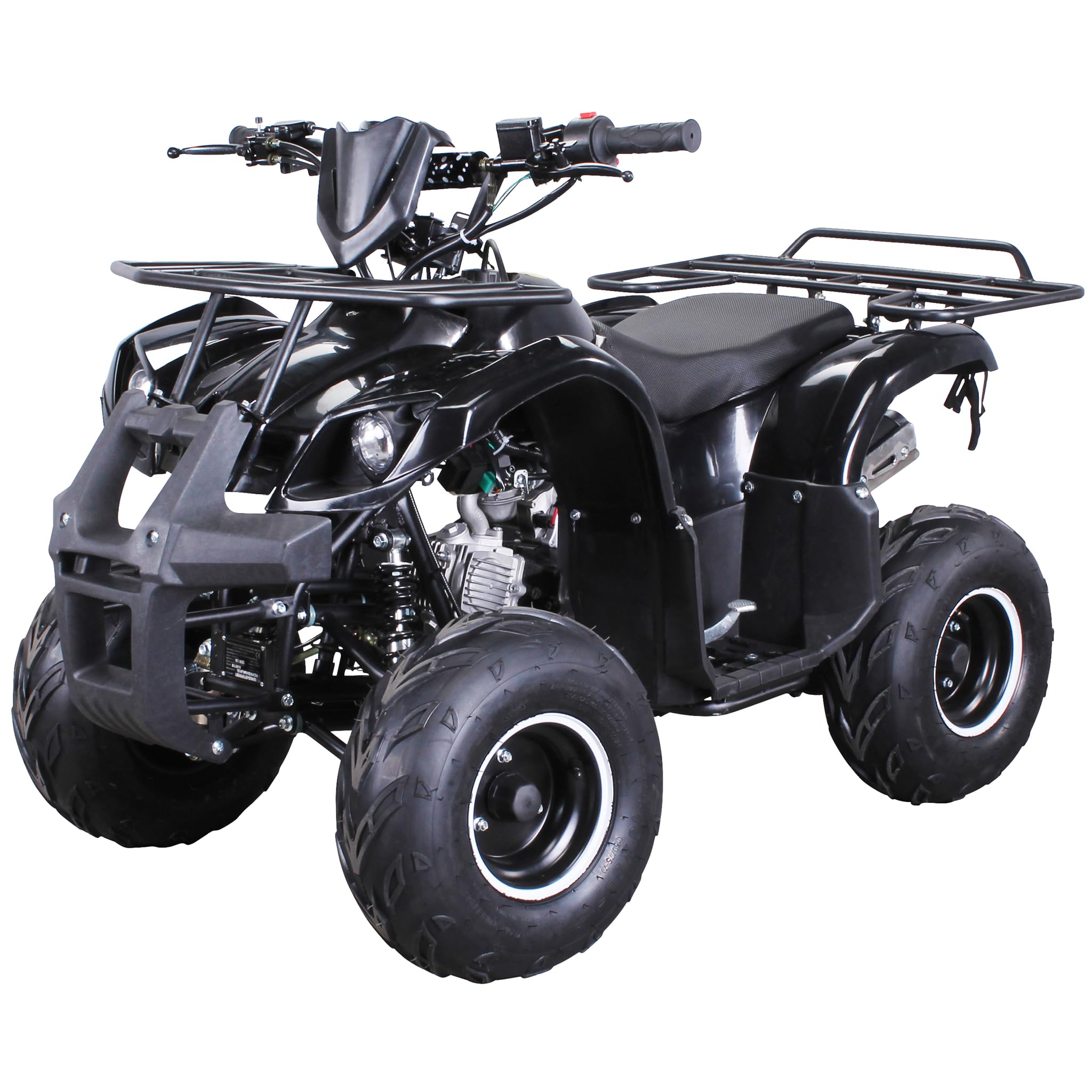 Actionbikes Motors Quad ATV S-8 Farmer 125 cc | 4-Takt 125ccm Motor bis 𝟓𝟎 km/h - Pocket Quad - Miniquad - Benzinquad - Benzin Quads - Fahrzeug für Jugendliche (Schwarz)
