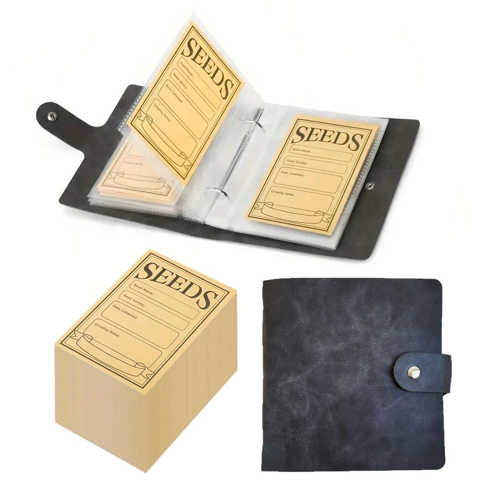 ABBCDTT Seed Storage Envelopes,seed envelopes,seed box,seed storage,seed packets envelopes,Self Sealing Organizers for Garden,Seed Saving Packets,Storage Box & Binder.Ideal for Every Gardener.