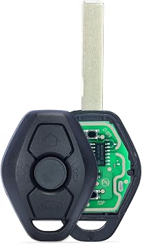 Beefunny 315/433MHz Adjustable ID44 Chip EWS System Remote Car Key Fob 3 Button for BMW 325 330 318 525 530 540 E38 E39 E46 M5 X3 X5 1