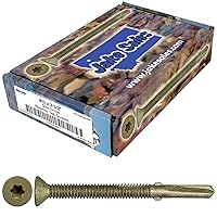 Vista 20 de Tornillos autoperforantes Tek Torx/Star Head de 14x2-3/4 para plataformas planas, remolques, cabeza de tornillo Torx T-30, 5 libras, 170 tornillos