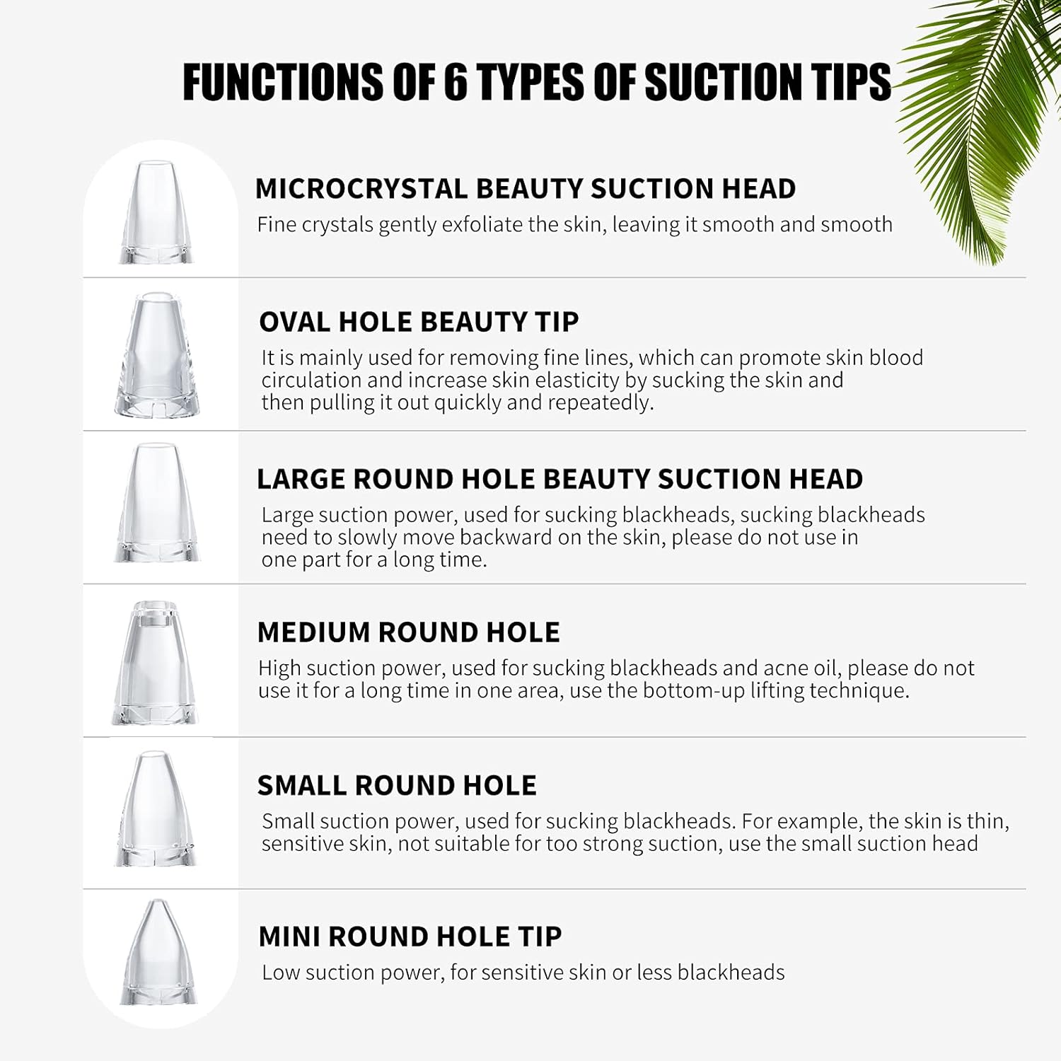 Dolovo Blackhead Remover vacuum USB Rechargeable Acne Comedone Whitehead Extractor with 3 Suction Power 6 Probes Face Cleaning Women & Men skin care tools : Beauty & Personal Care