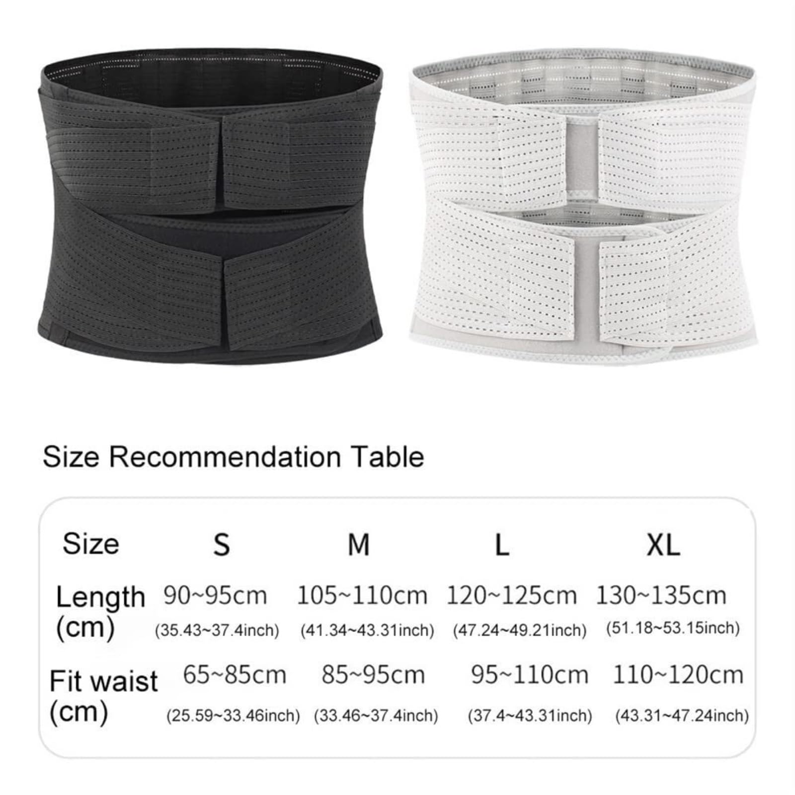 Fascia Lombare Cintura Di Supporto Lombare Regolabile, Cintura Di Supporto Traspirante Per La Vita, Cintura Di Decompressione Lombare Per La Parte Bassa Della Schiena Fascia Schiena Lombare(Black,S)