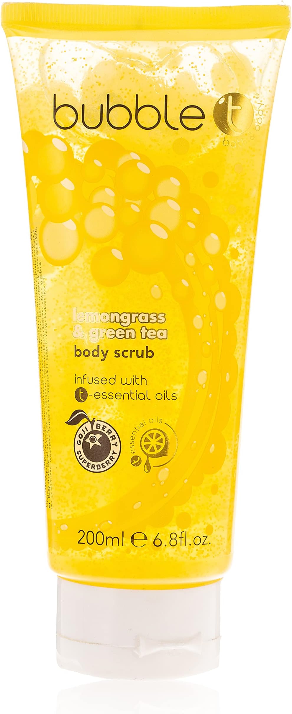Bubble T Body Scrub In Lemon grass & Green Tea, 200 ml