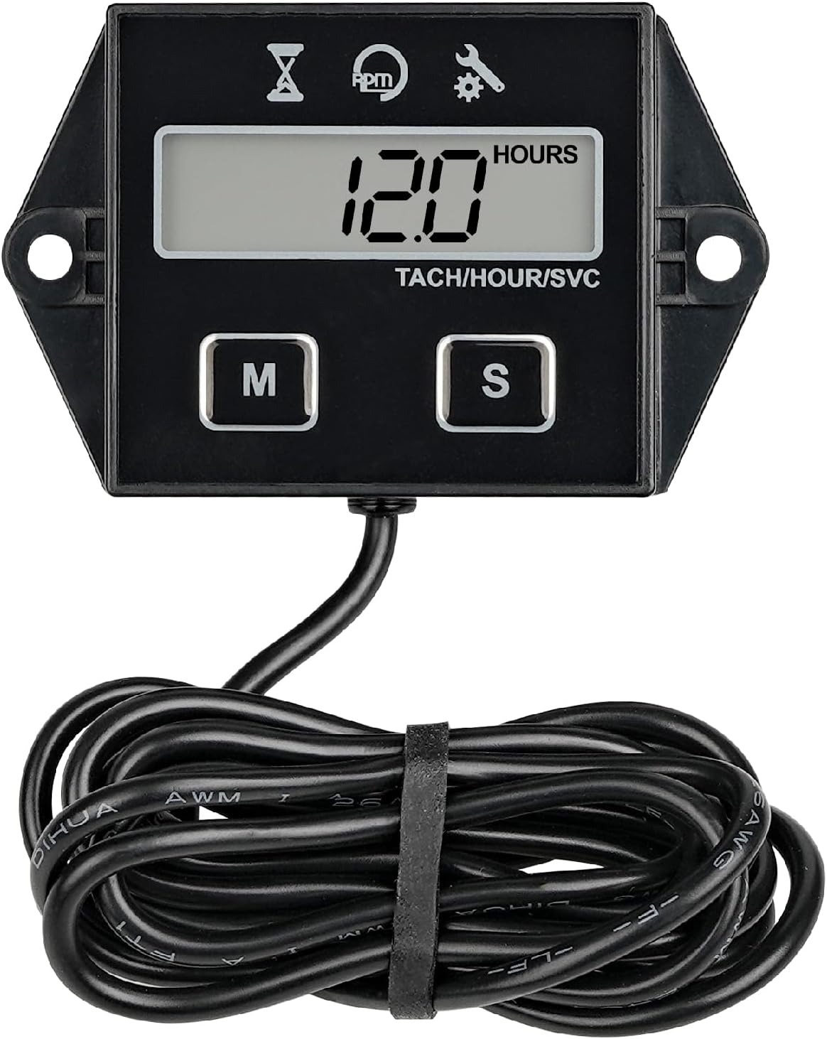 Jayron Digital Tachometer Maintenance Reminder,User Shutdown,Use for ZTR Lawn Mower Tractor Generator Marine Outboard ATV Motor Snowmobile and Gas Powered Equipment