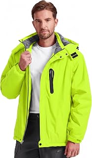 Men's Winter Skiing Jacket Waterproof Warm Snow Fleece LiningCoat Mountain Hooded Windproof Rain Jacket S-6XL