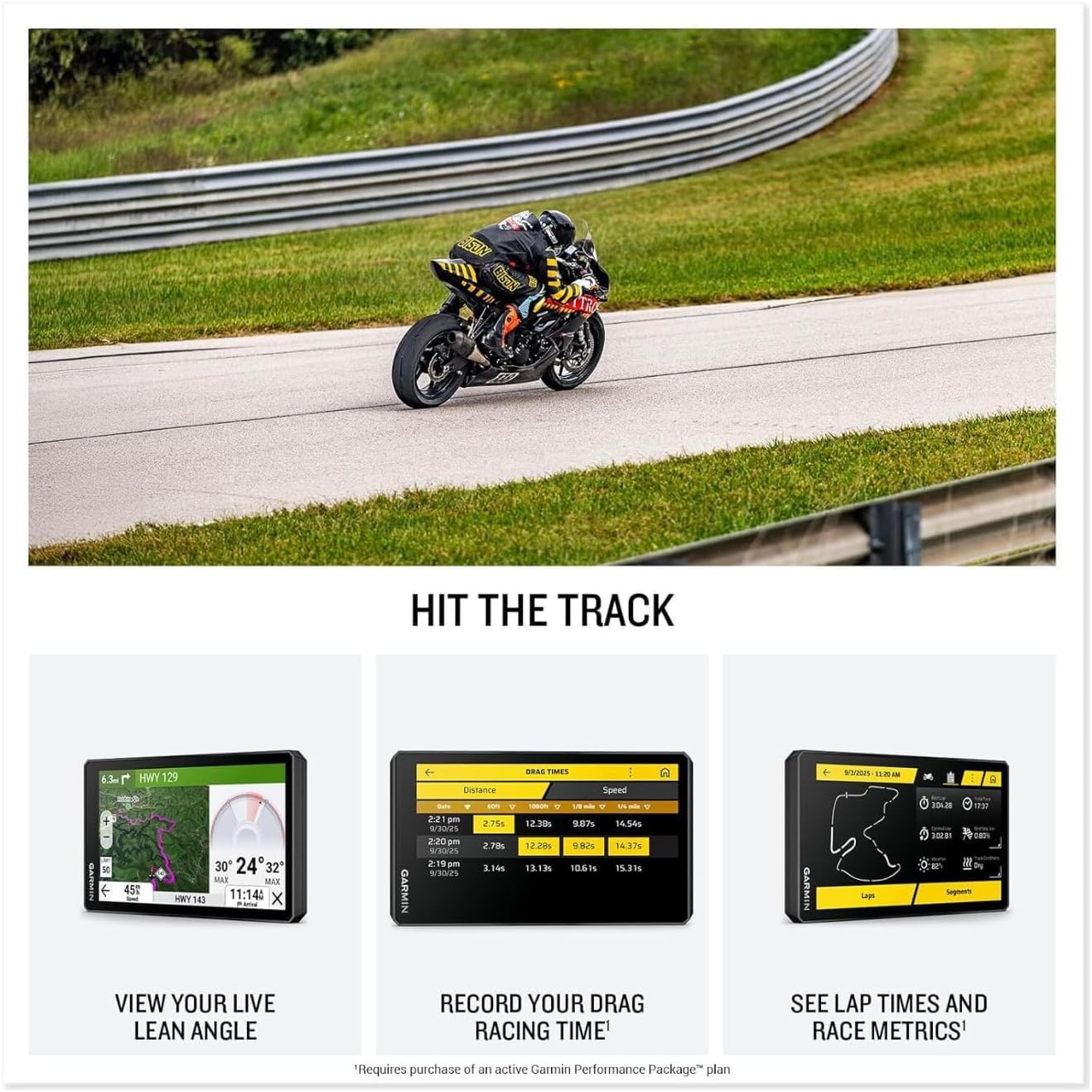 Garmin zmo XT3 4.7 Inch Motorcycle GPS Navigator Bundle with 128GB Memory Card and Hard Case (3 Items)