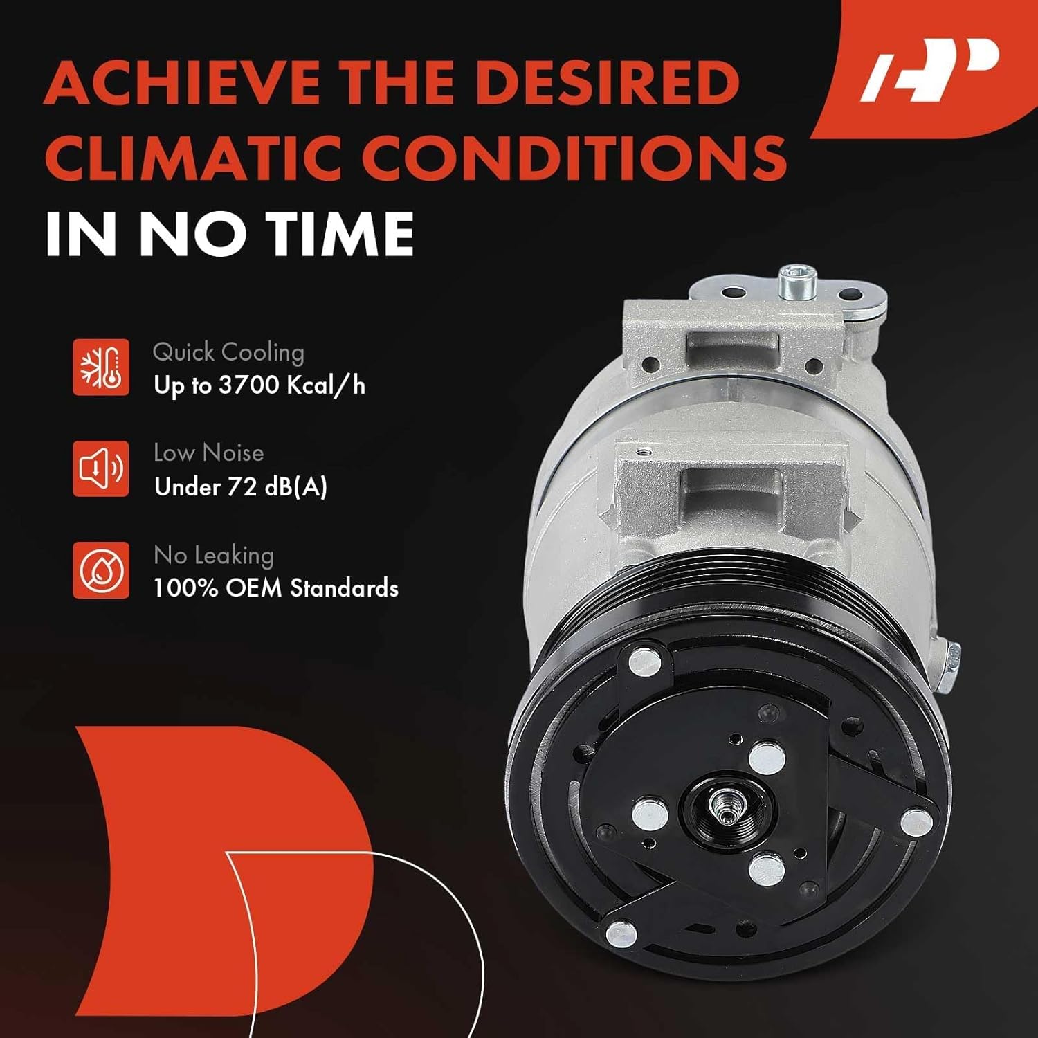 A-Premium Air Conditioner AC Compressor with Clutch Compatible with Chevrolet Aveo 2014 2015 2016 1.6L L4