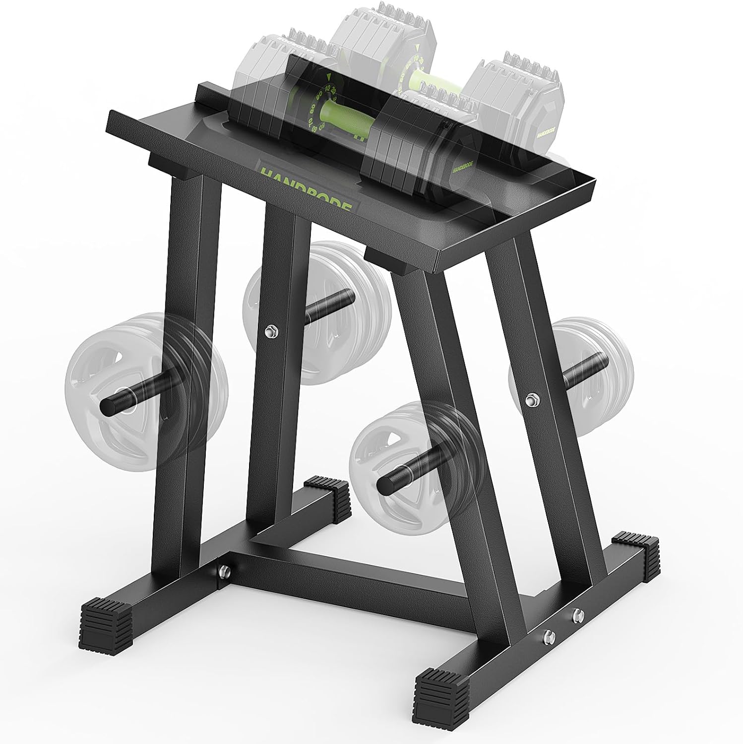 Dumbbell Sets with Rack, Adjustable Dumbbell Stand, 50/60/75/80/90/95/100lb Weights Dumbbells Set of 2, Rubber Encased Exercise & Fitness Dumbbells Set