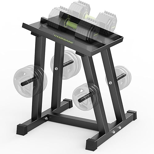 Juego de mancuernas con estante, soporte ajustable para mancuernas de 506075809095100 libras, juego de 2 mancuernas de goma para ejercicio y fitness