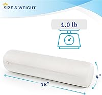 Vista 4 de Healthex Almohada cervical para el cuello, almohada de espuma viscoelástica, almohada redonda cilíndrica, almohadas cervicales para aliviar el dolor