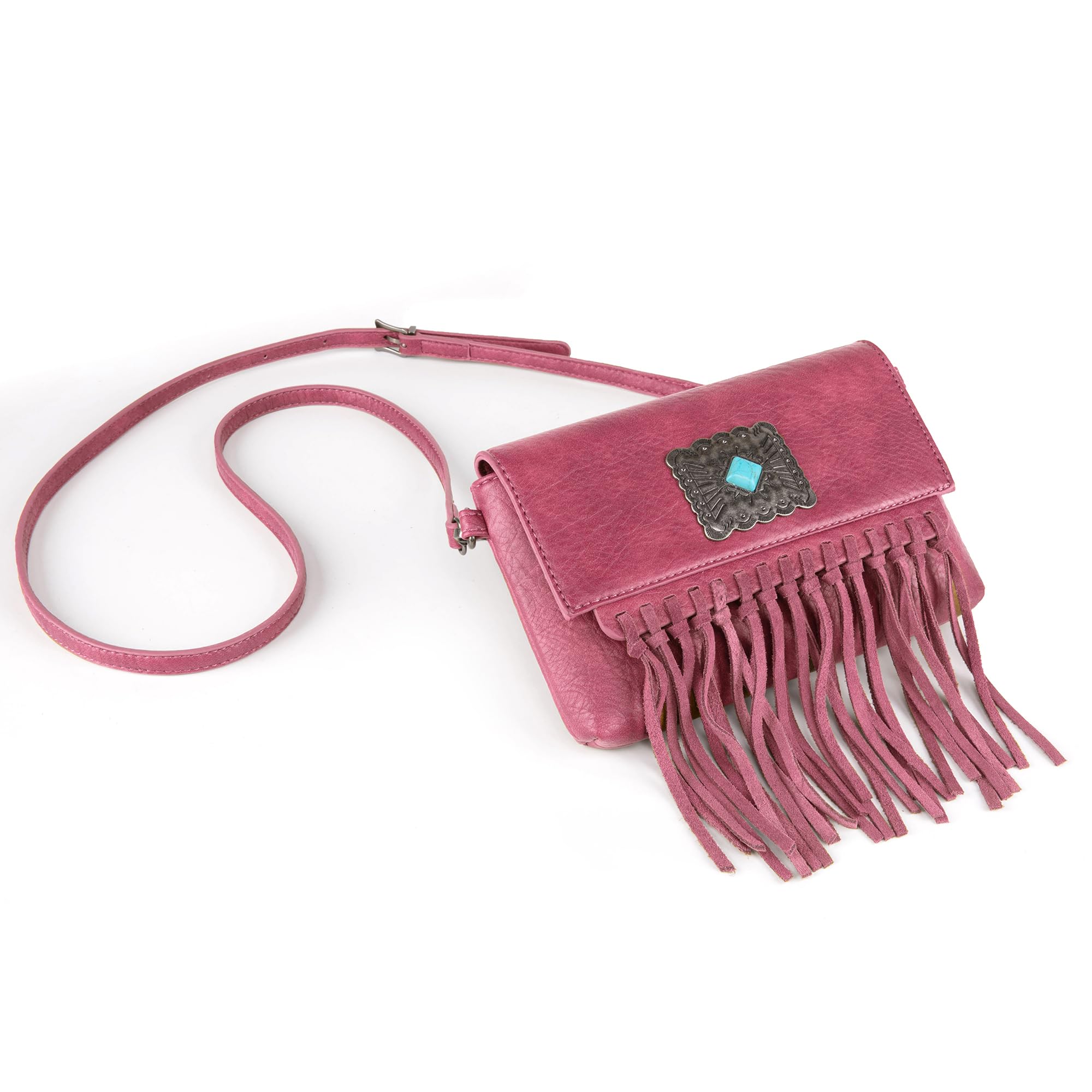 Wrangler Crossbody Small Purse for Women Wristlet Fringe Bag Western Purse