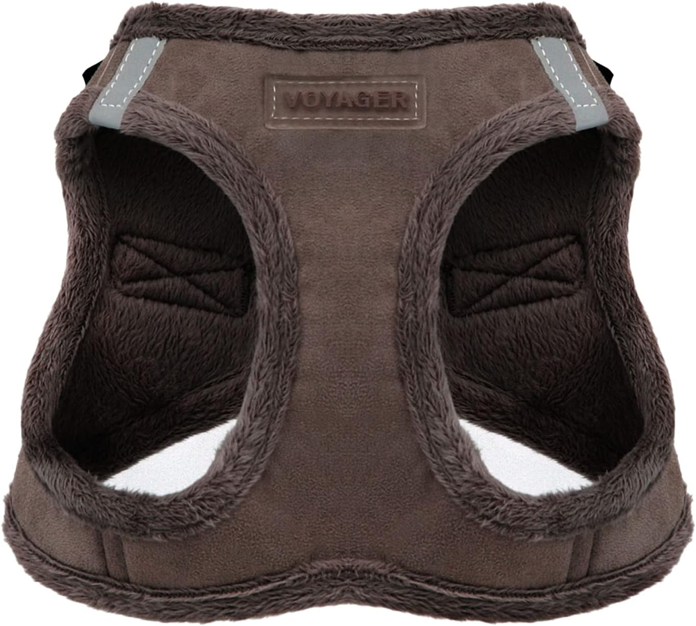 Voyager Step-In Plush Dog Harness – Soft Plush, Step In Vest Harness for Small and Medium Dogs by Best Pet Supplies - Harness (Chocolate Suede), S (Chest: 14.5 - 16")