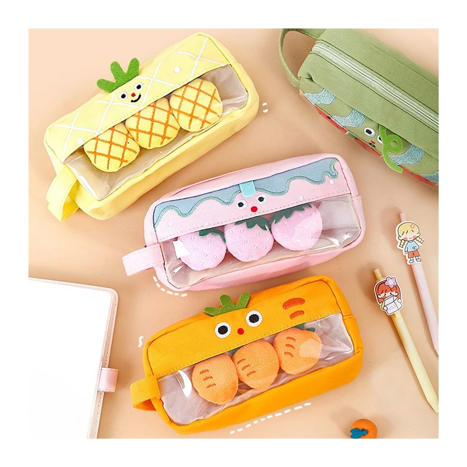 Astuccio for frutta for studenti | Simpatico cartone animato, semplice, grande capacità, idea regalo, organizer for cancelleria(BDX-787)