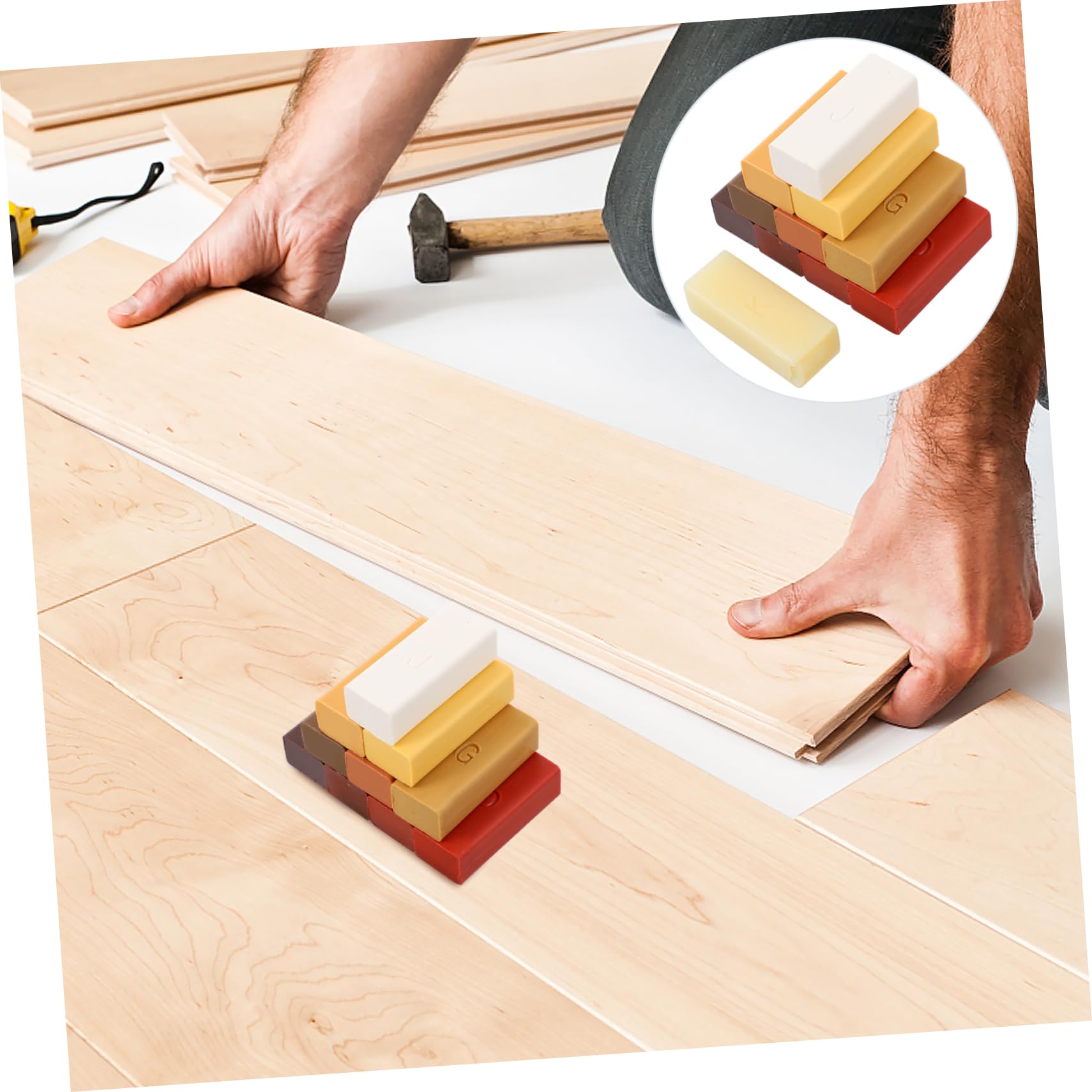 CALLARON Kit Riparazione Legno Blocchi di Cera Paraffina per Parquet Ripara Graffi e Copre Imperfezioni