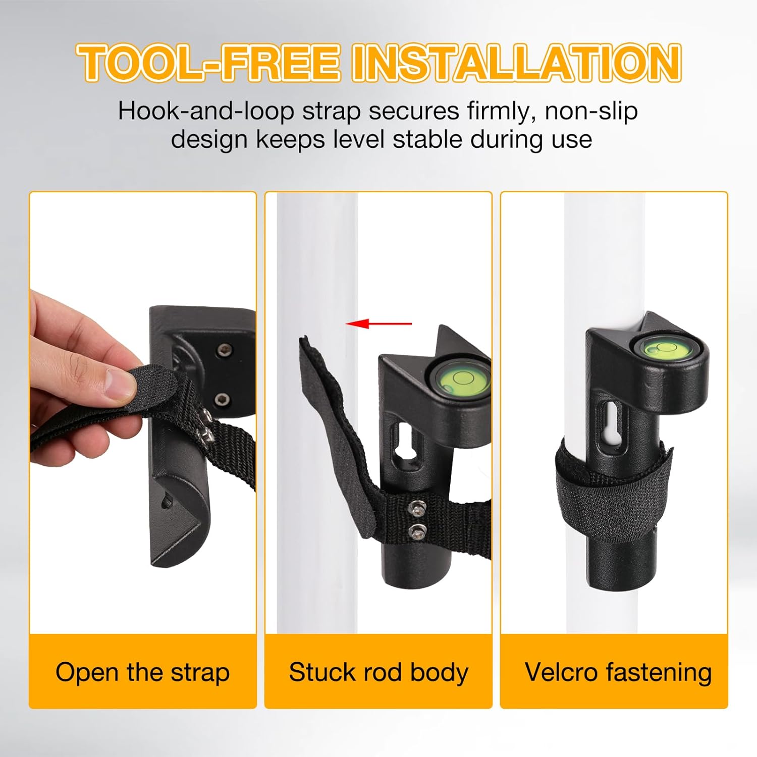 Adjustable Grade Rod Level, Bubble Level for Aluminum Builders Grade Rod(2PCS)