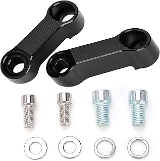 Adaptador de espelho retrovisor de motocicleta Kit adaptador de extensor de elevação para montagem em espelho de motocicleta Extensor de montagem de elevação 10 mm 8 mm, conjunto de 2