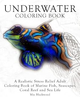 Underwater Coloring Book Realistic Seascapes