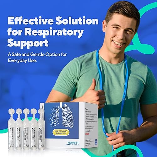 Miniatura 7 de NAVEH PHARMA Solución salina 7% en ampollas de 0.2 fl oz (0.17 fl oz), 25 unidades por caja. Se puede utilizar para hidratación nasal y otros usos.