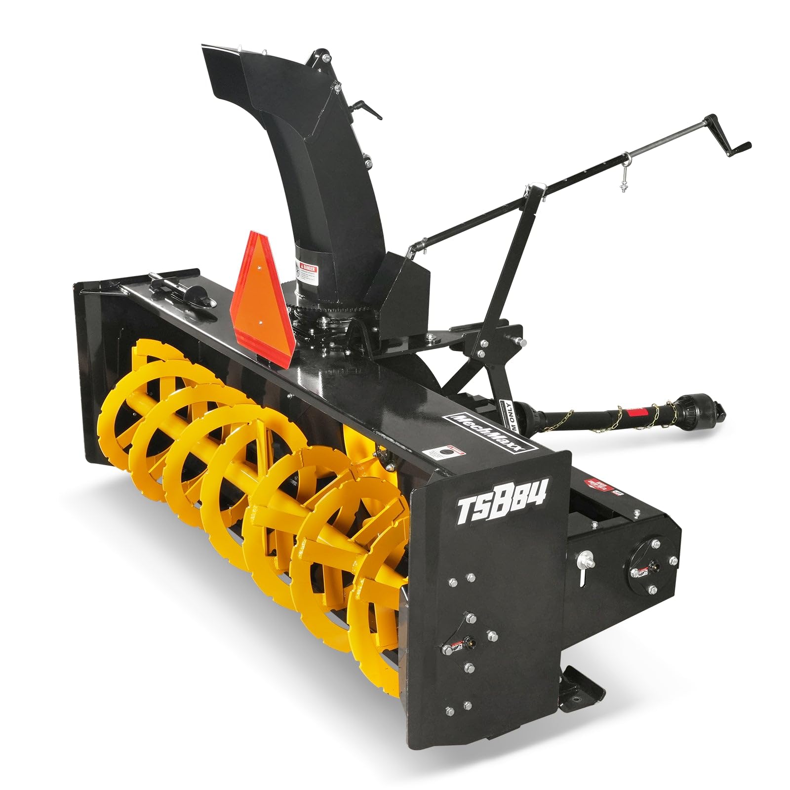 MechMaxx 84 inch 3 point PTO snow blower in black
