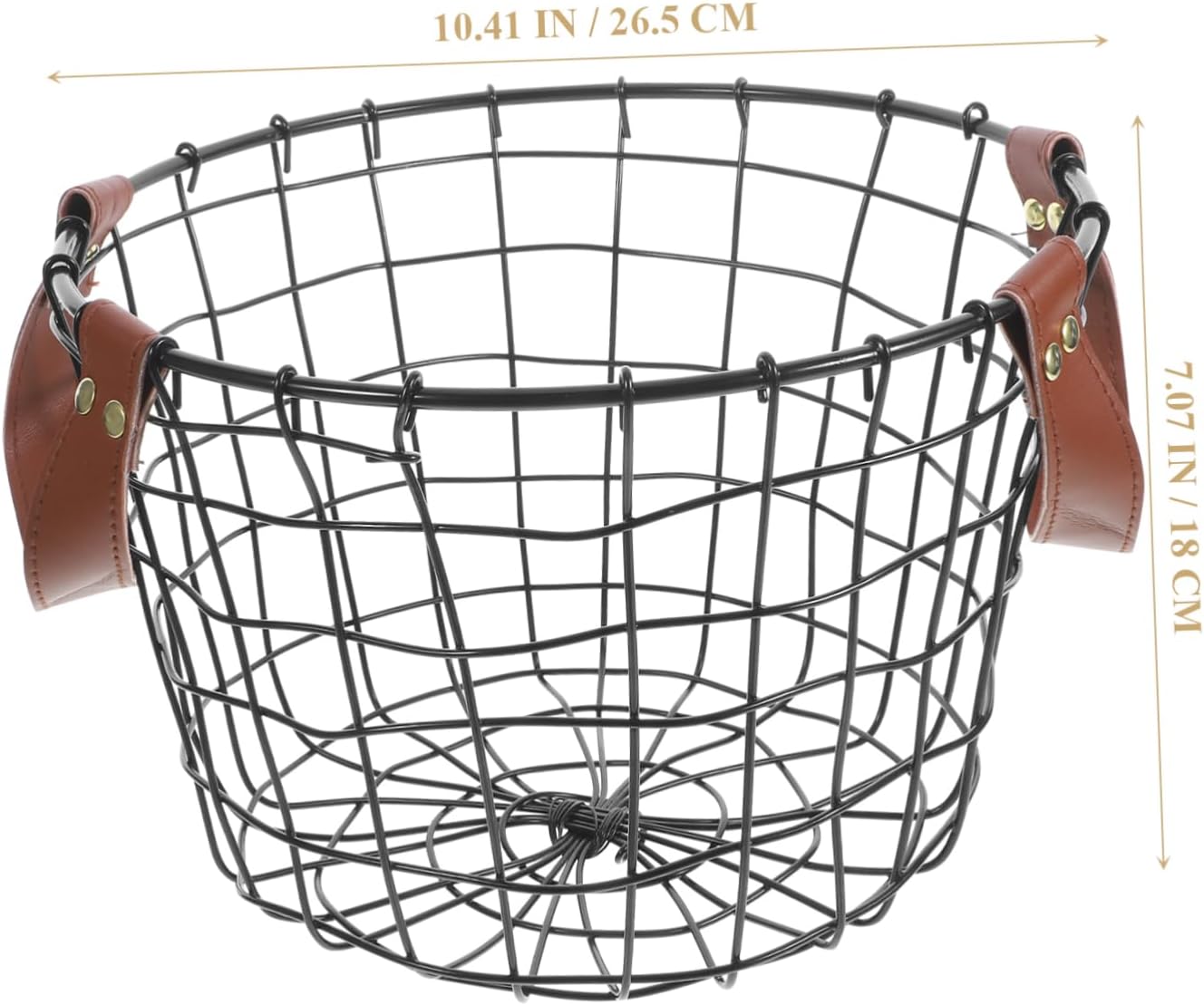 Outdoor Logging Basket Metal Firewood Holder with Handle, Black