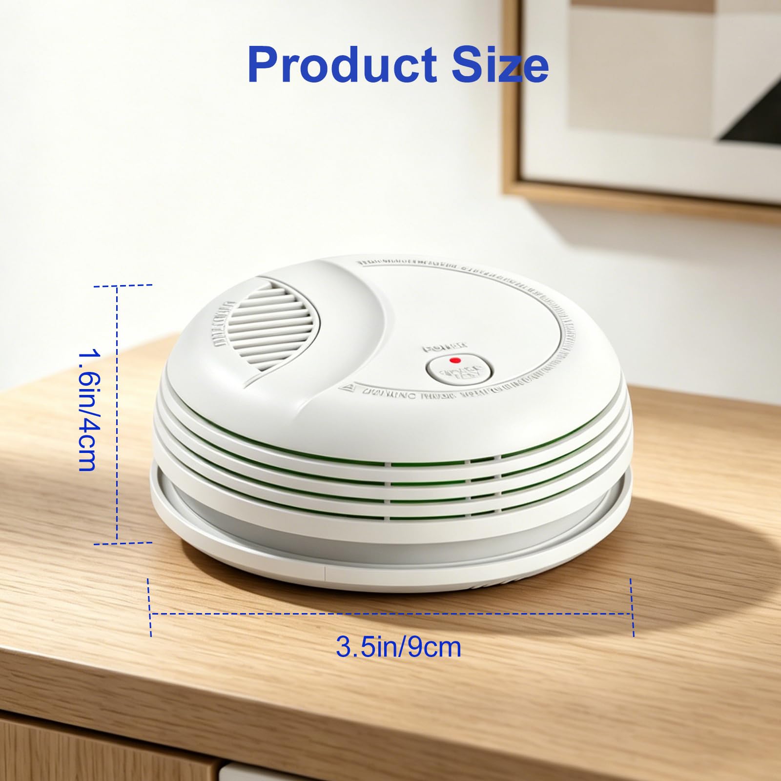Détecteur de Fumée WiFi Intelligent avec Batterie au Remplaçable, Notification d'App, Fonction silencieuse et Auto-Test, EN14604, Alarme 85 dB, Alarme Incendie WiFi Compatible avec Tuya/Smart Life APP