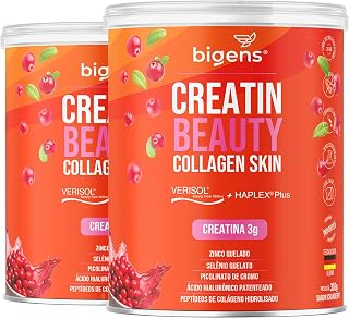 Creatin Beauty Collagen Skin, 3g de Creatina, Sabor Cranberry, 2x 300g