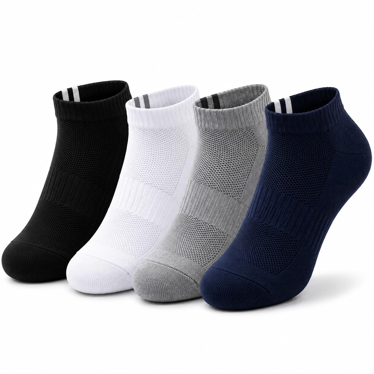 Men And Women Low Cut Ankle Socks (Pack Of 4) Multicolour-picture-30