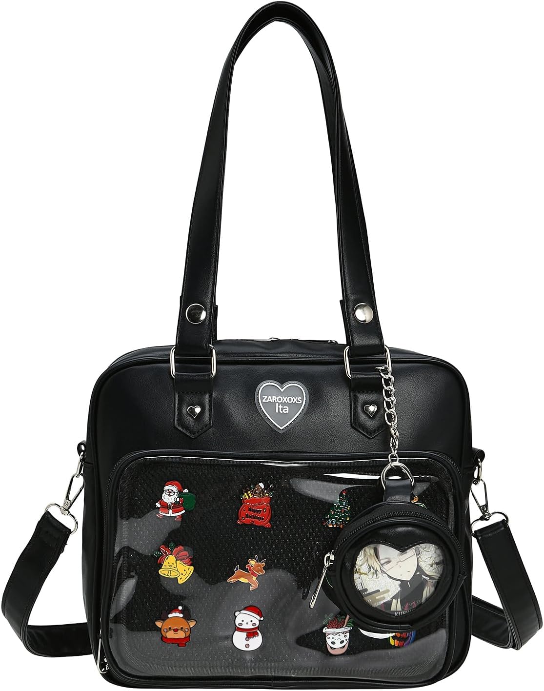 Ita Bag Crossbody Handbags Kawaii Shoulder Purse Square Backpack with Insert Anime Pins Display