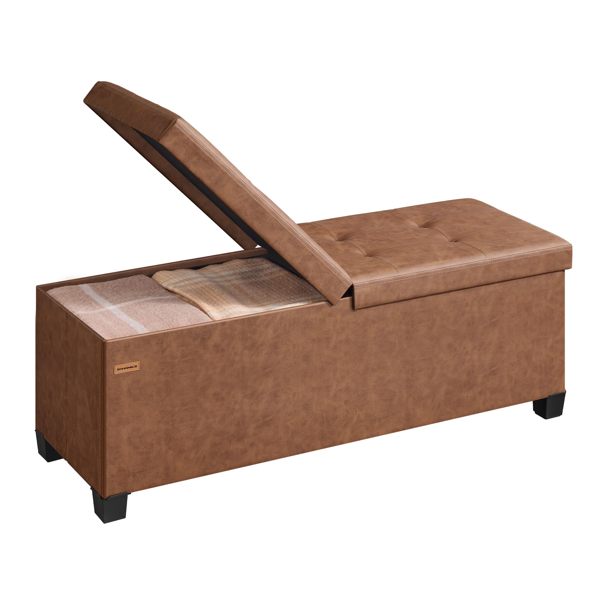 SONGMICS Leather Ottoman