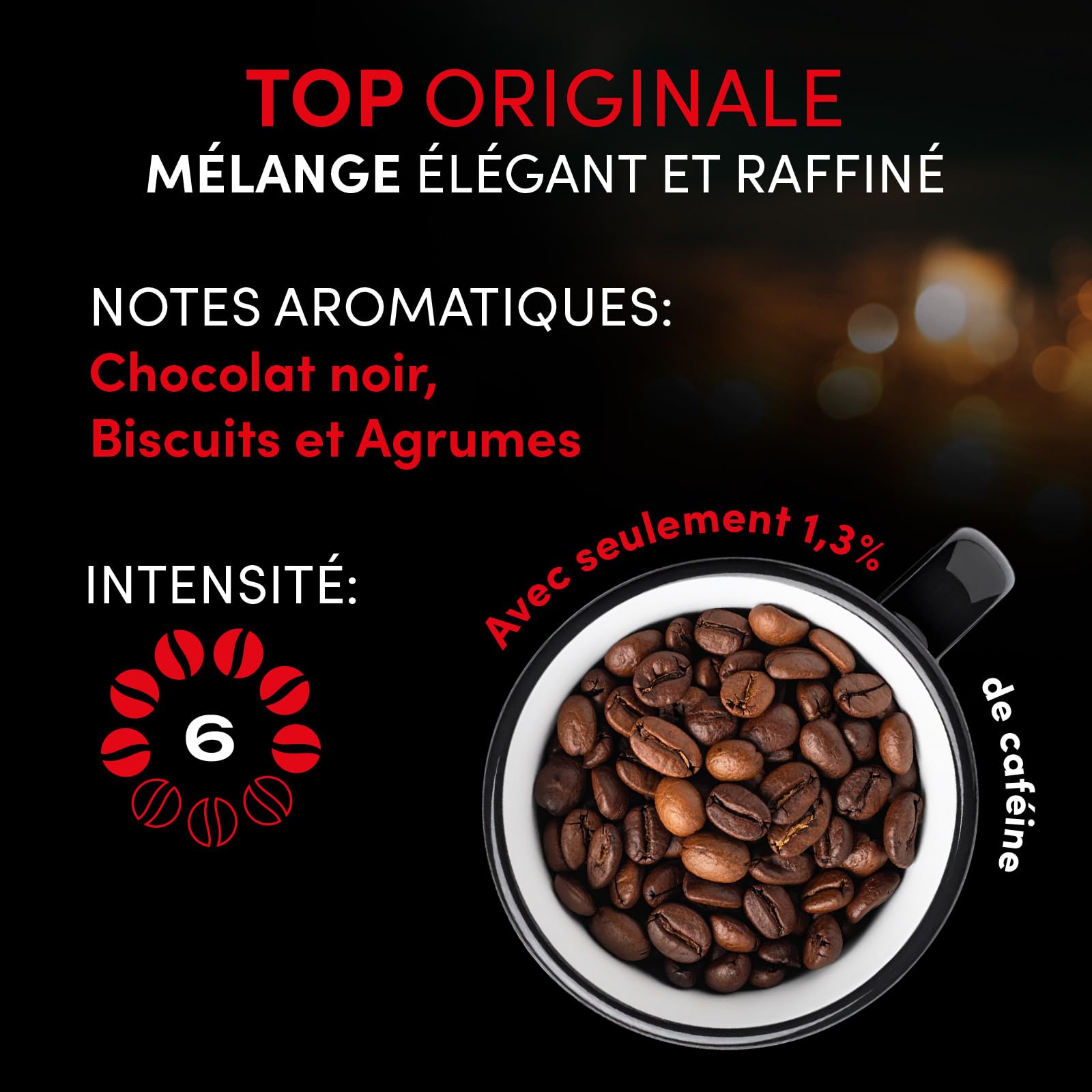 Pellini Café en Grains Top, Mélange 100% Arabica, Café en Grains aux Arômes Parfumés et Raffinés avec des Notes de Réglisse et de Cacao, 500g