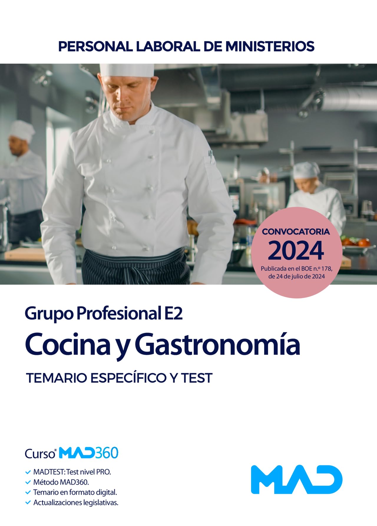 Cocina y gastronomía (Grupo Profesional E2). Personal laboral de Ministerios. Temario específico y test