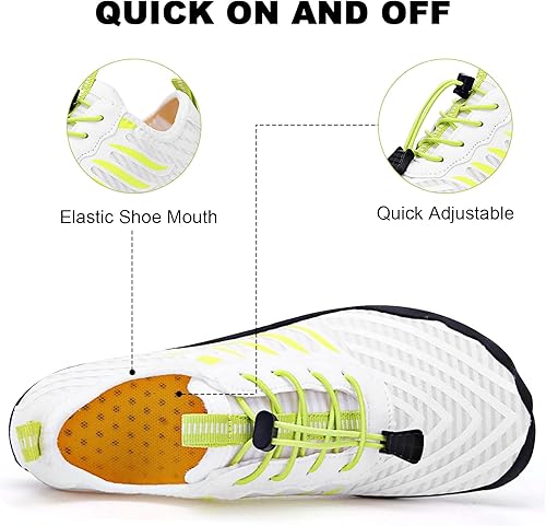 Miniatura 6 de Zapatos de agua para hombre y mujer, zapatos de playa descalzos de verano, zapatos de natación, calcetines acuáticos, ligeros, transpirables, de