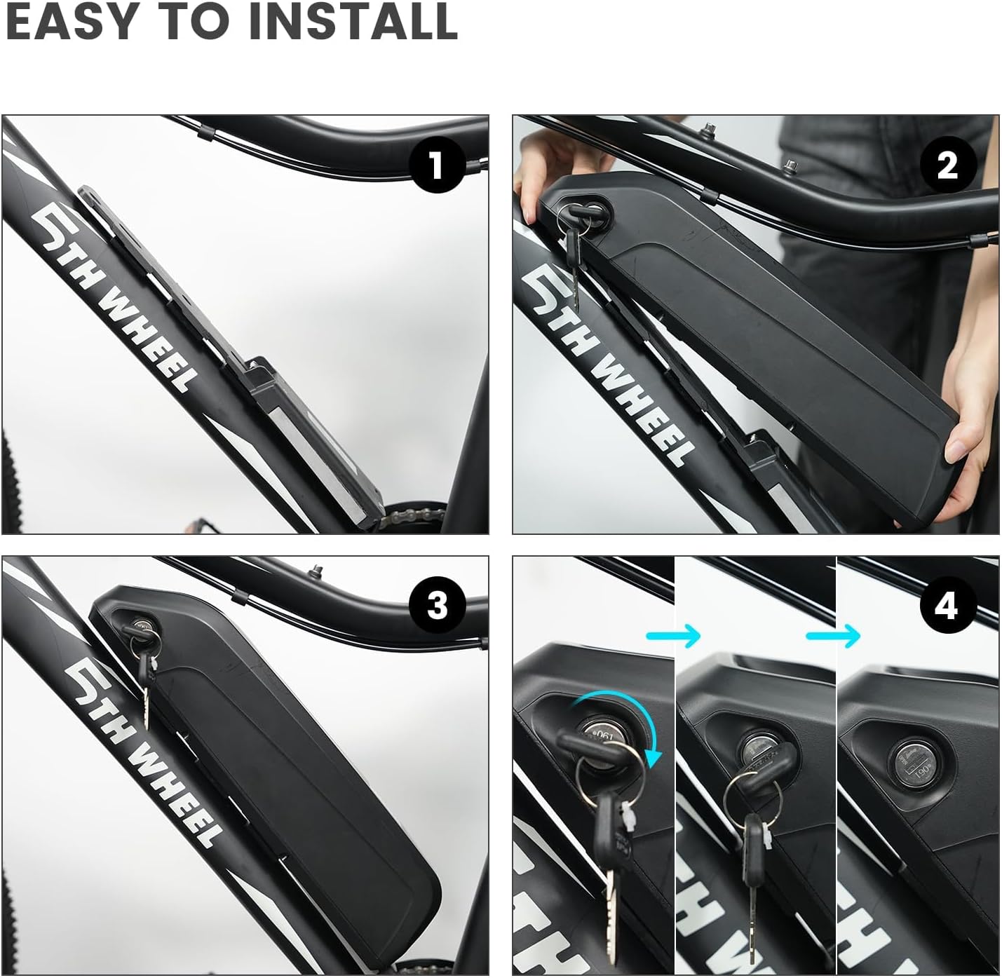 5TH WHEEL Mate Ebike Removable Battery Replacement (Only for Mate Electric Bike, NOT for Discover Electric Bike)