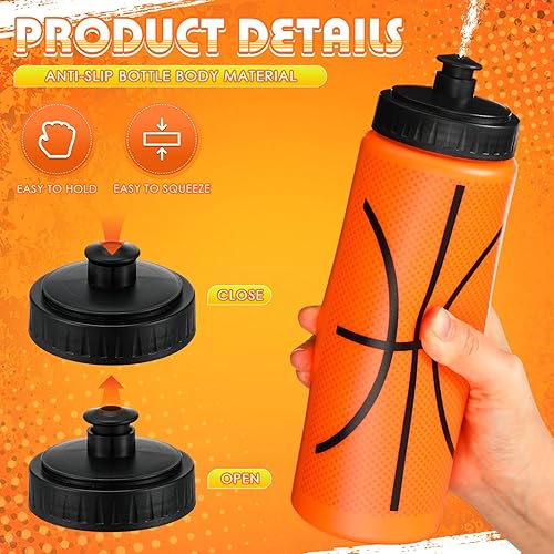 Miniatura 3 de Botella de Agua a Granel de 20 oz Accesorios de Copa de Pelota Deportiva Botella de Agua Deportiva Exprimible Reutilizable para Favores de Fiesta