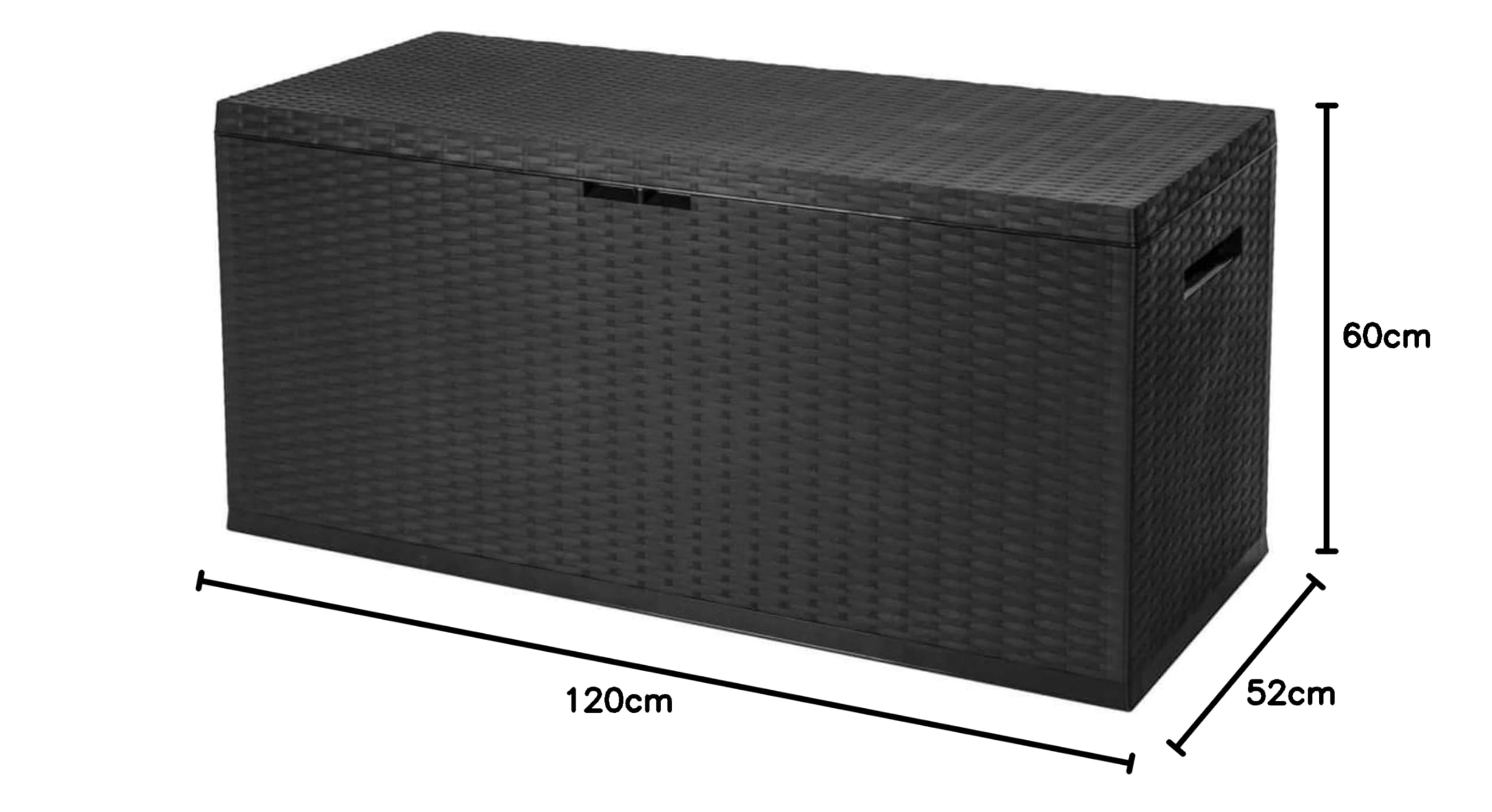 Well Home Baul portaoggetti da giardino Nizza 350L - 120x52x60cm