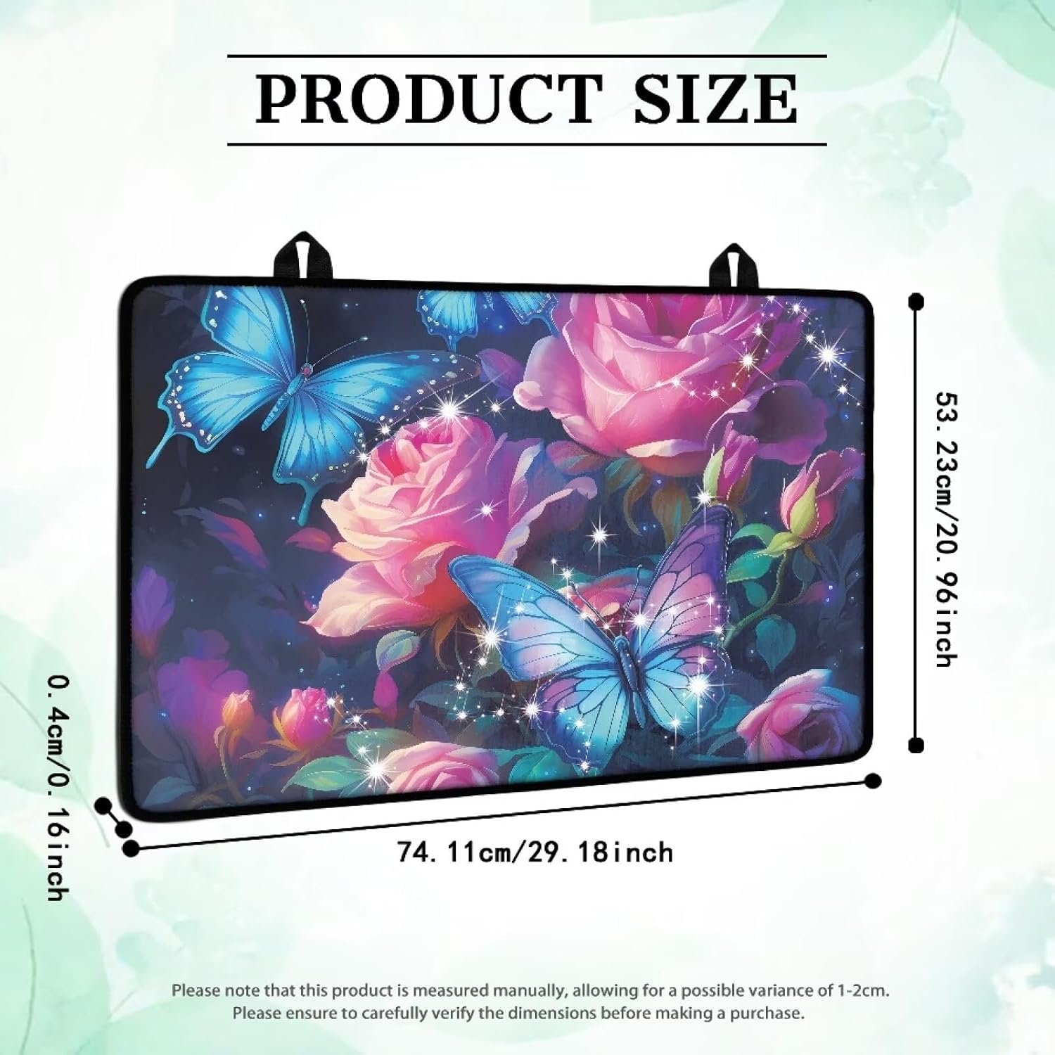 Butterfly Rose Electric Stove Top Cover Non-Slip Stove Mat for Glass Top Stove Washable Reusable Ceramic Stovetop Protector Dish Drying Mats for Kitchen 21x29