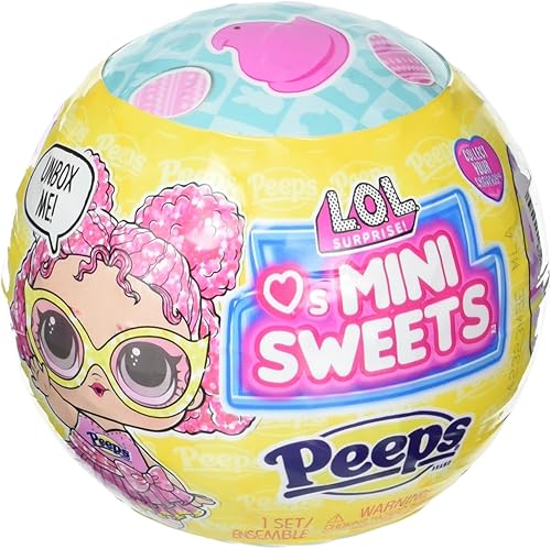 Miniatura 4 de LOL Surprise Loves Mini Sweets - Peeps Peludo Pollo con muñeca coleccionable, 7 sorpresas, tema de Pascua de primavera, muñeca pequeña de edición