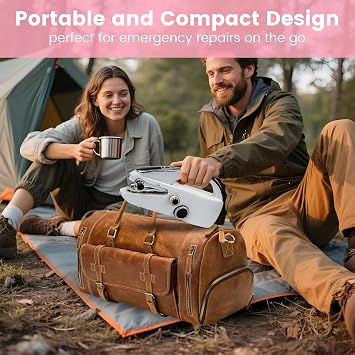 Mini Sewing Machine, Portable Handheld Sewing Machine for Beginners & Adults, Dual Speed & Dual Power for Clothes, Jeans, DIY Crafts