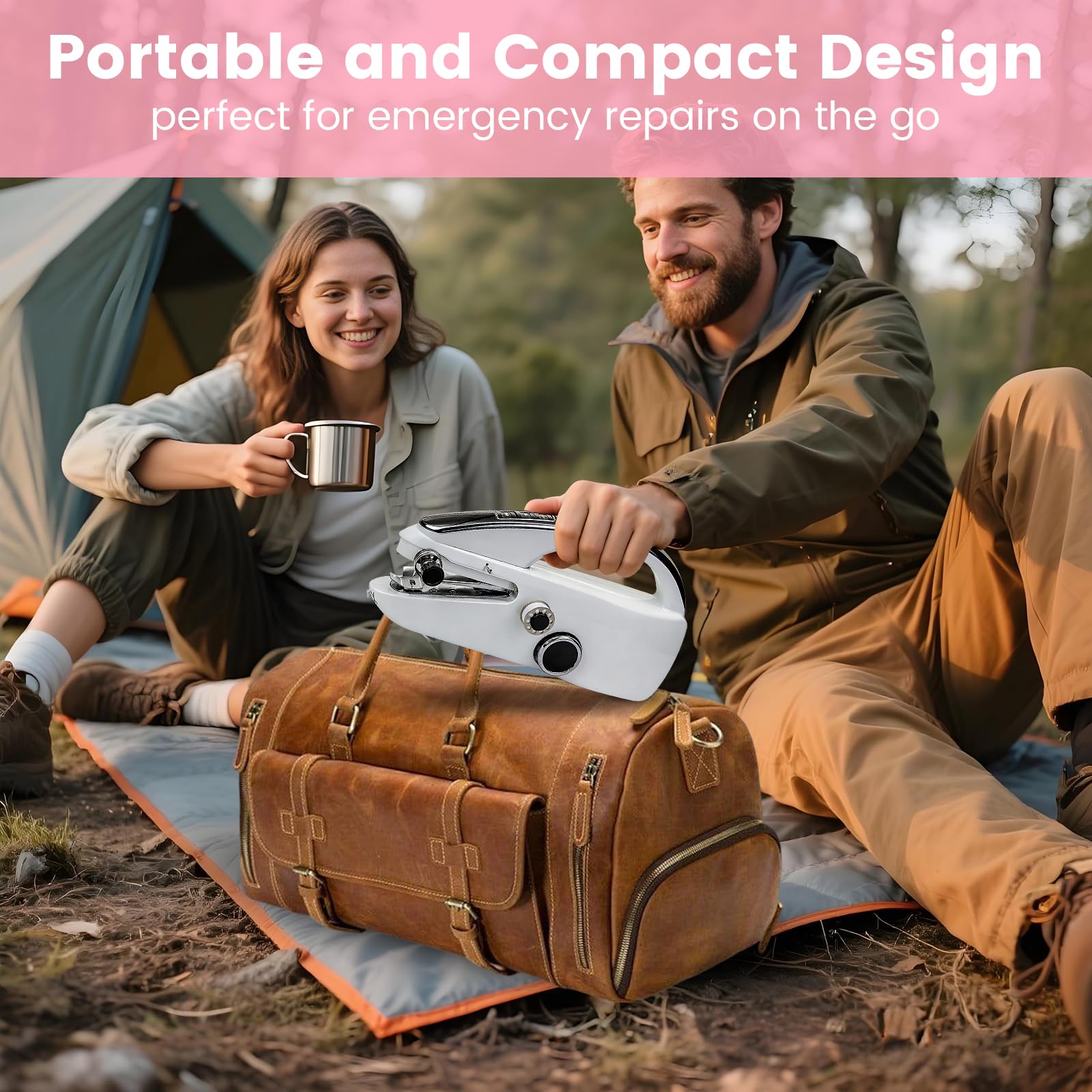 Mini Sewing Machine, Professional Portable & Handheld Sewing Machine for Beginners & Adults, Dual Speed & Dual Power for Clothes, Jeans, DIY Crafts - 5