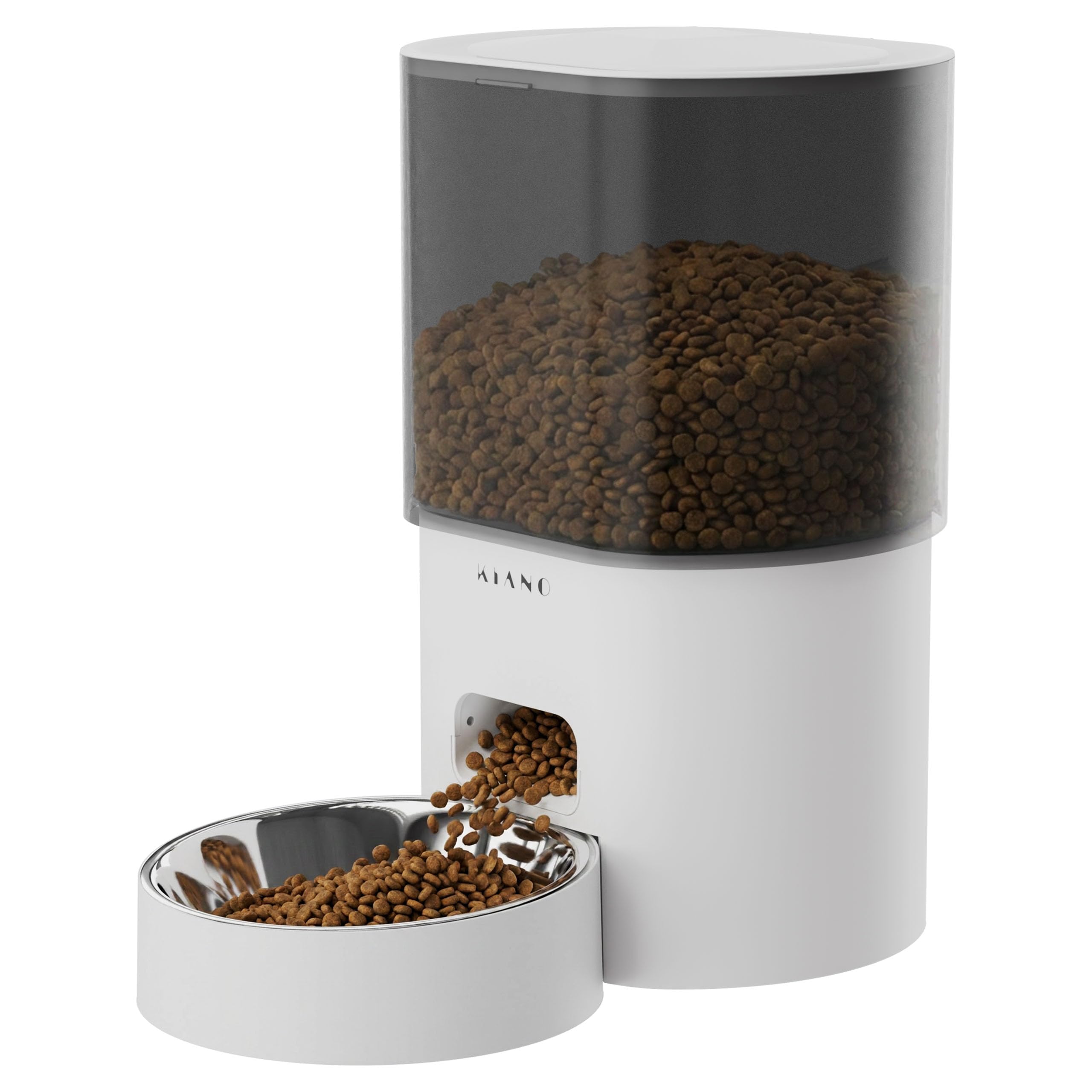 Kiano Astra - Distributore automatico di crocchette da 3 l, per gatti e cani piccoli, fino a 10 pasti al giorno, app smart life, programmazione porzioni, registrazione vocale