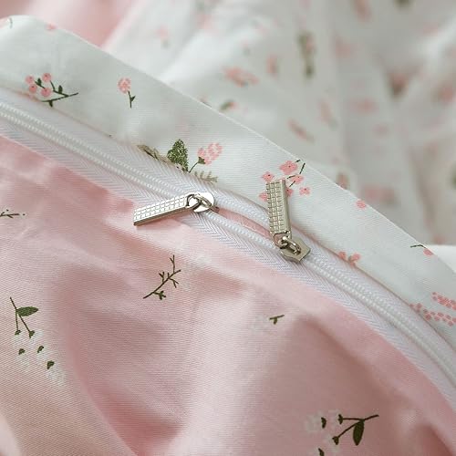 Miniatura 6 de mixinni Juego de funda de edredón con estampado de hojas sobre blanco, estilo moderno, 3 piezas, tamaño Queen, de microfibra suave, 1 funda de