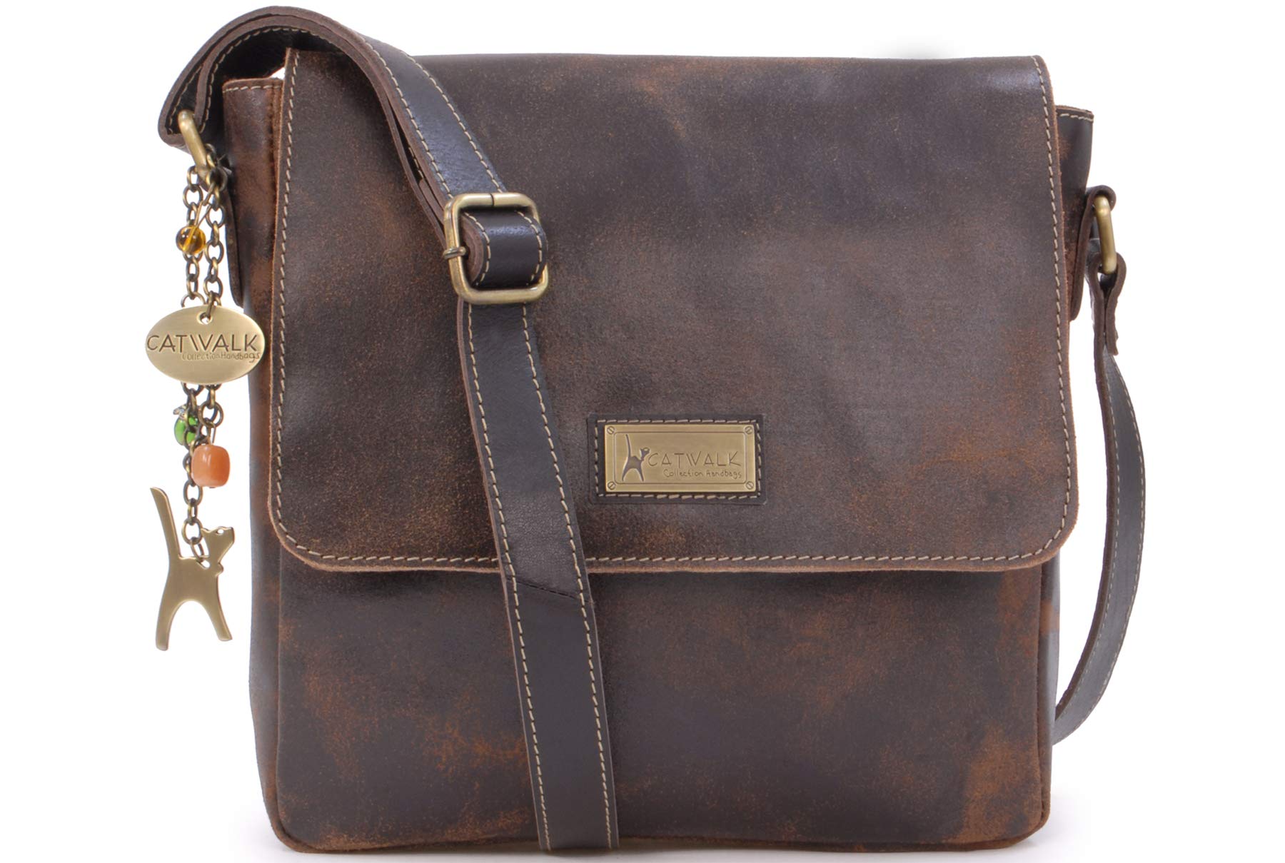Catwalk Collection Handbags - Dames Grote Leren Schoudertas